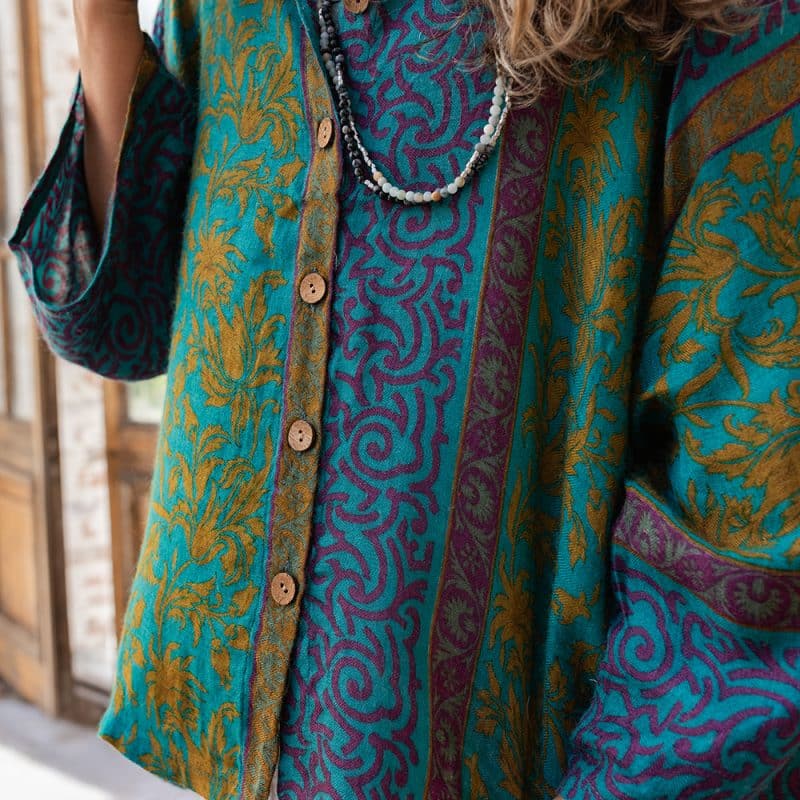 Vintage Sari Amira - Aventura - Wool -Silk