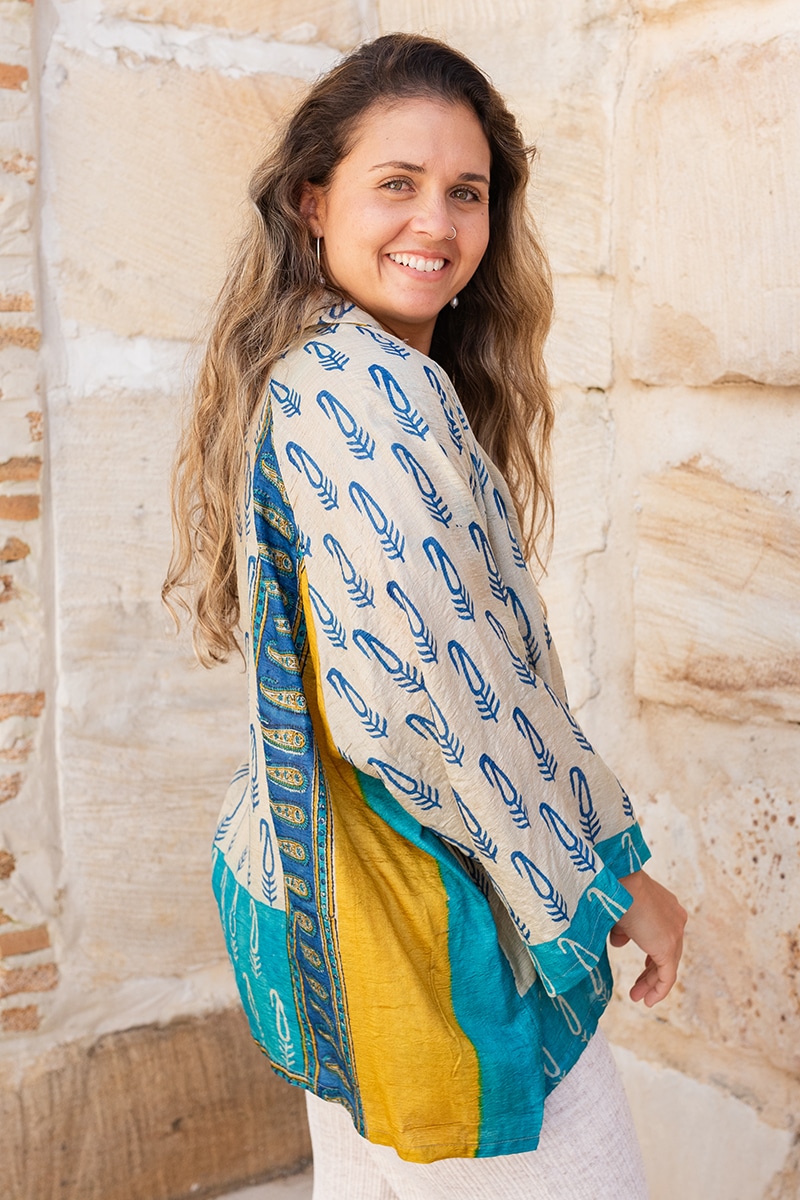 Vintage Sari Amira - Solange - Wool -Silk