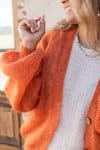 Mohair Hand Knit Cardigan - Marmalade