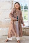 Vintage Sari Dustcoat - Leila - Wool -Silk