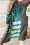 Vintage Sari Dustcoat - Serpente - Wool - Silk