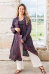 Vintage Sari Dustcoat - Libelula - Silk