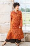 Vintage Sari Dustcoat - Zafran - Silk