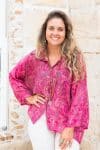 Vintage Sari Amira - Rosa - wool - silk