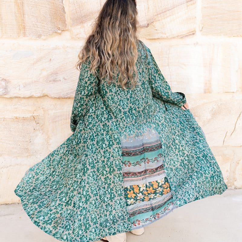 Vintage Sari Dustcoat - Fadah - Silk
