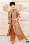 Vintage Sari Dustcoat - Florat - Wool - Silk