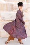 Vintage Sari Dustcoat - Valeria- Silk