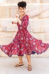 Flamenco Dress with Sleeves - Ruby