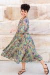 Flamenco Dress with Sleeves - Vintage Sage