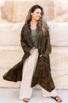 Vintage Sari Dustcoat - Oliva- Silk