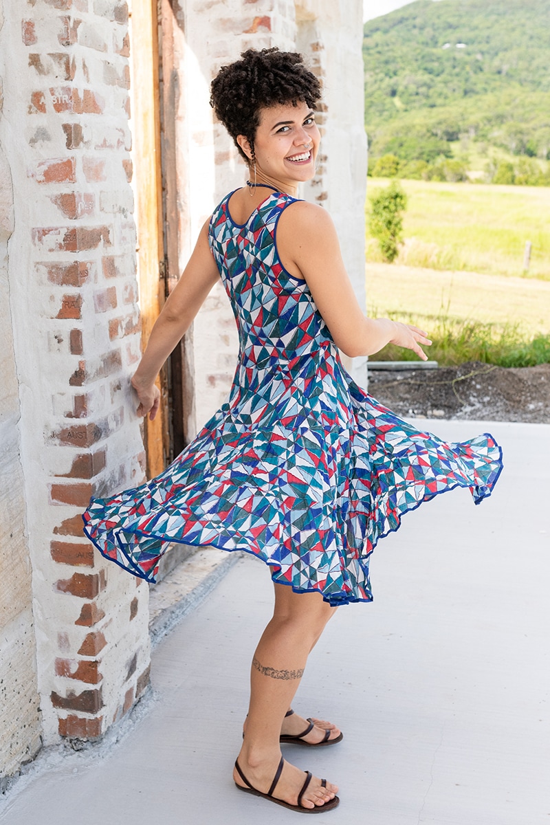 Flamenco Dress Knee Length - Mosaic