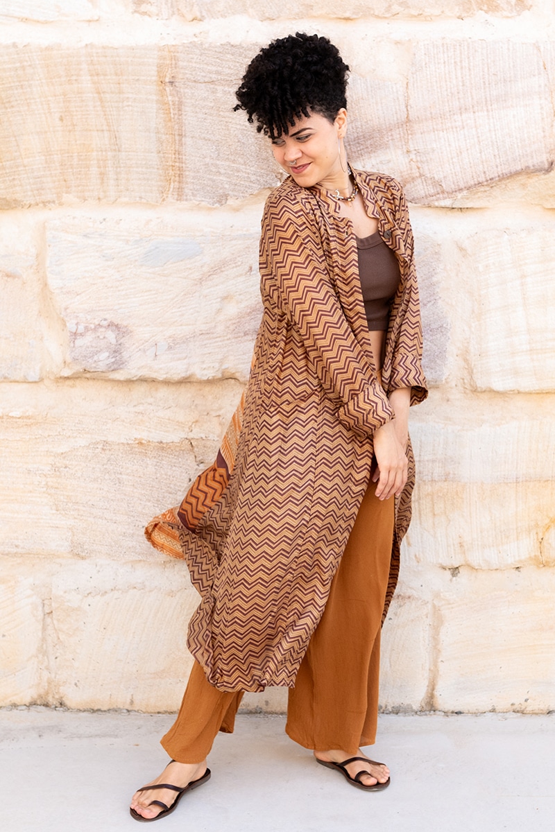 Vintage Sari Dustcoat - Classica - Silk