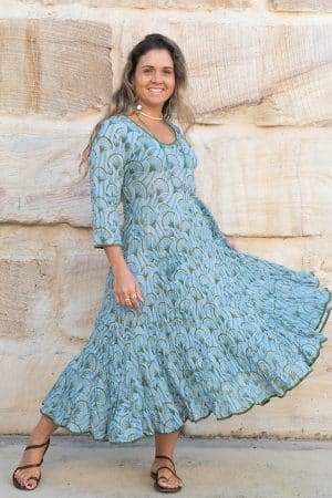 Flamenco Dress with Sleeves - Crystal Lotus