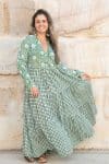 Jhali Dress - Evergreen Gingham