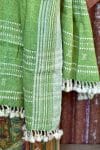 Raw Wool Shawl - Wasabi