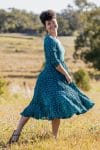 Flamenco Dress with Sleeves - Lapis Diamond