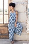 Lucy Overalls - Indigo Botanical