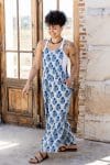 Lucy Overalls - Indigo Botanical