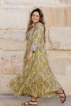 Mevlana Dress with Sleeves - Keylime