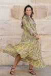 Mevlana Dress with Sleeves - Keylime