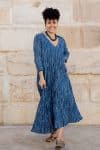 Mevlana Dress with Sleeves - Indigo Rio