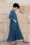 Mevlana Dress with Sleeves - Indigo Rio