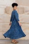 Mevlana Dress with Sleeves - Indigo Rio