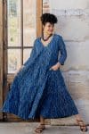 Mevlana Dress with Sleeves - Indigo Rio