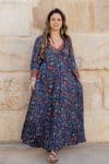 Mevlana Dress with Sleeves - Persian Blue