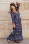 Mevlana Dress with Sleeves - Persian Blue