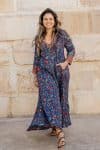 Mevlana Dress with Sleeves - Persian Blue