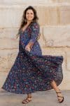 Mevlana Dress with Sleeves - Persian Blue