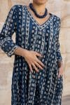 Mevlana Dress with Sleeves - Indigo Liana