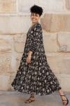 Mevlana Dress with Sleeves - Onyx Cosmos