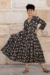 Mevlana Dress with Sleeves - Onyx Cosmos