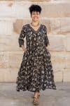 Mevlana Dress with Sleeves - Onyx Cosmos