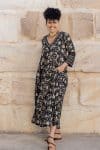 Mevlana Dress with Sleeves - Onyx Cosmos