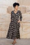 Mevlana Dress with Sleeves - Onyx Cosmos