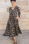 Mevlana Dress with Sleeves - Onyx Cosmos