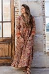 Mevlana Dress with Sleeves - Fossil