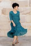 Flamenco Dress with Sleeves - Lapis Diamond