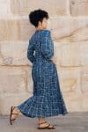 Mevlana Dress with Sleeves - Indigo Fantail