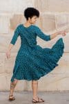 Flamenco Dress with Sleeves - Lapis Diamond