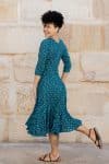 Flamenco Dress with Sleeves - Lapis Diamond