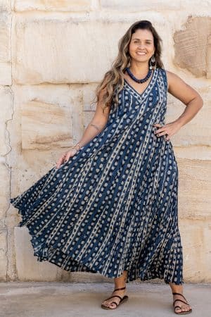 Mevlana Dress - Indigo Liana