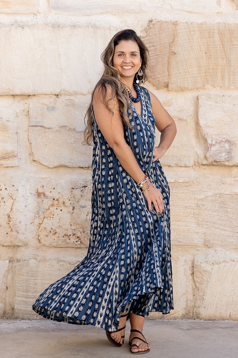 Mevlana Dress - Indigo Liana