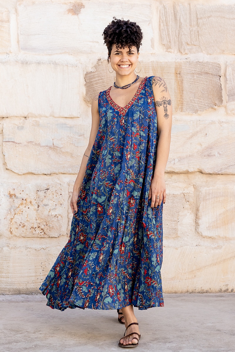 Mevlana Dress - Persian Blue