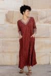 Mevlana Dress with Sleeves - Henna Charm