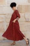 Mevlana Dress with Sleeves - Henna Charm