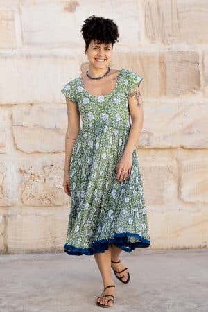 Jalabi Dress- Evergreen